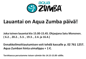 Aqua Zumba kevät 2016