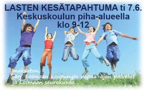 Lasten toimintapäivä Keskuskoululla 7.6. klo 9-12