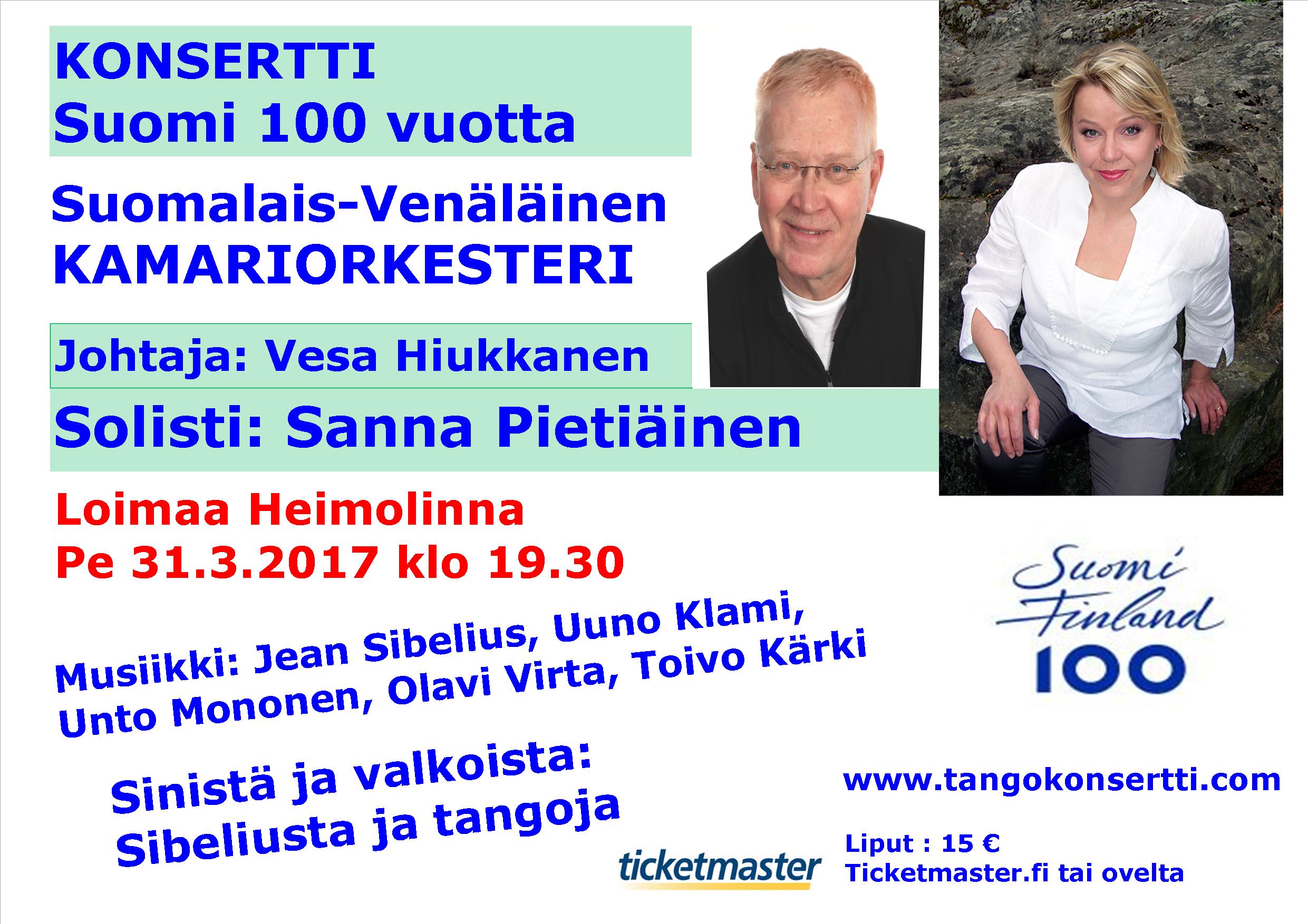 Suomalais-Venäläisen Kamariorkesterin konsertti "Suomi 100 vuotta"