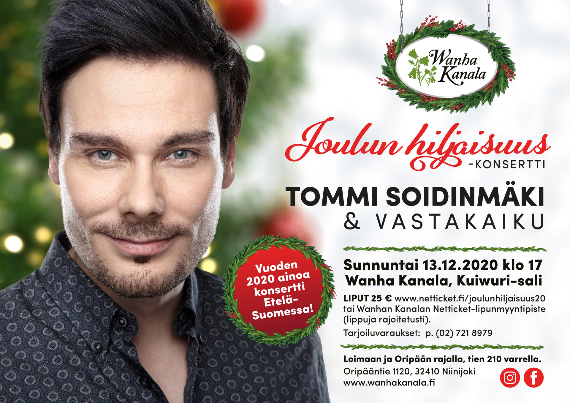 Joulun hiljaisuus -konsertti TOMMI SOIDINMÄKI & Vastakaiku