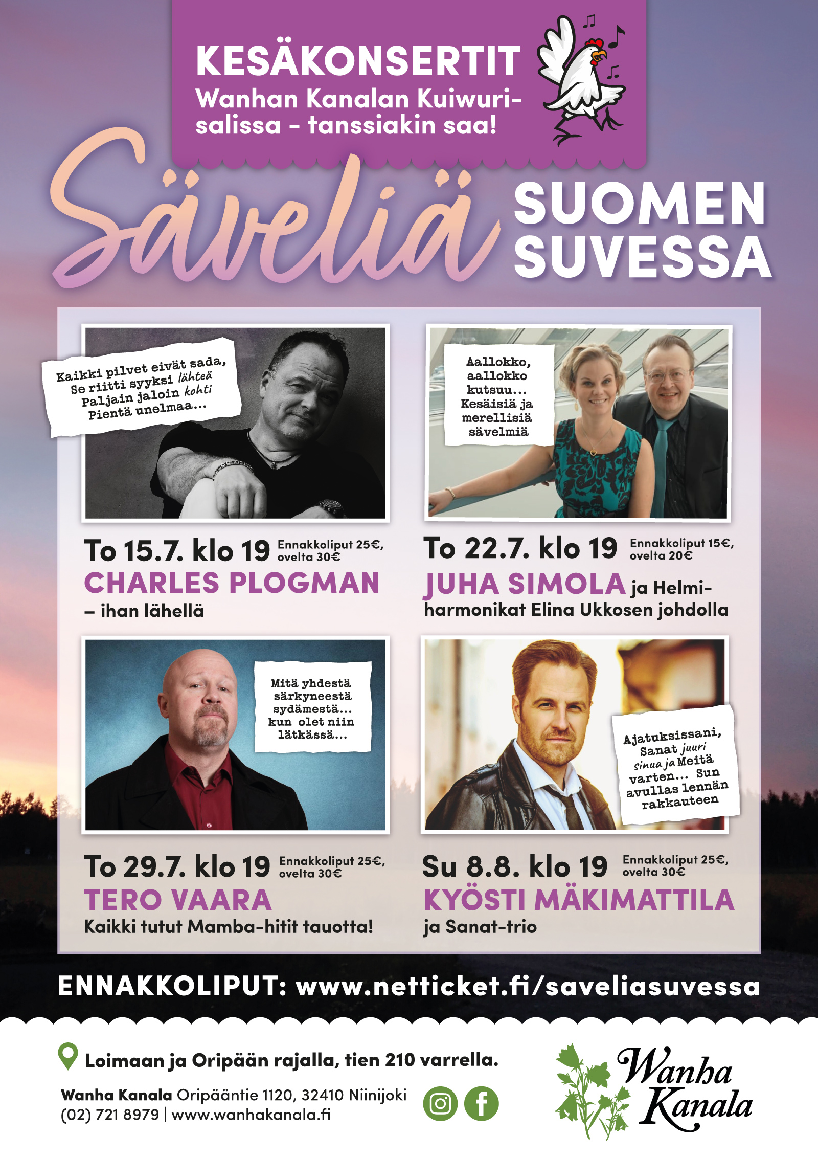 Tero Vaara - kesäkonsertti Säveliä Suomen suvessa, nyt vuorossa kaikki Mamba hitit tauotta
