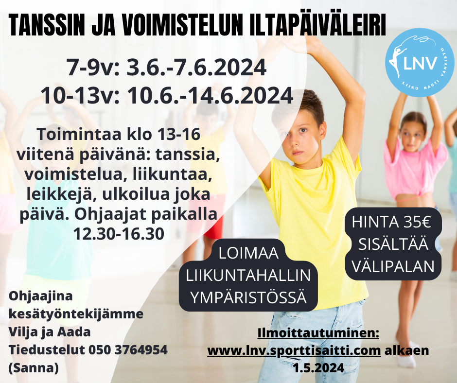 LNV iltapäiväleiri 7-9 vuotiaille 3.6.-7.6.